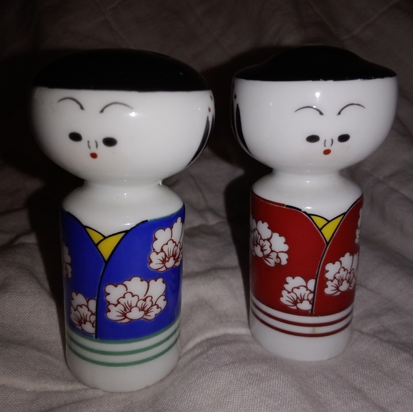 Unbranded Kitchen Japanese Geisha Kosheki Dolls Kimono Salt And Pepper Shakers Poshmark